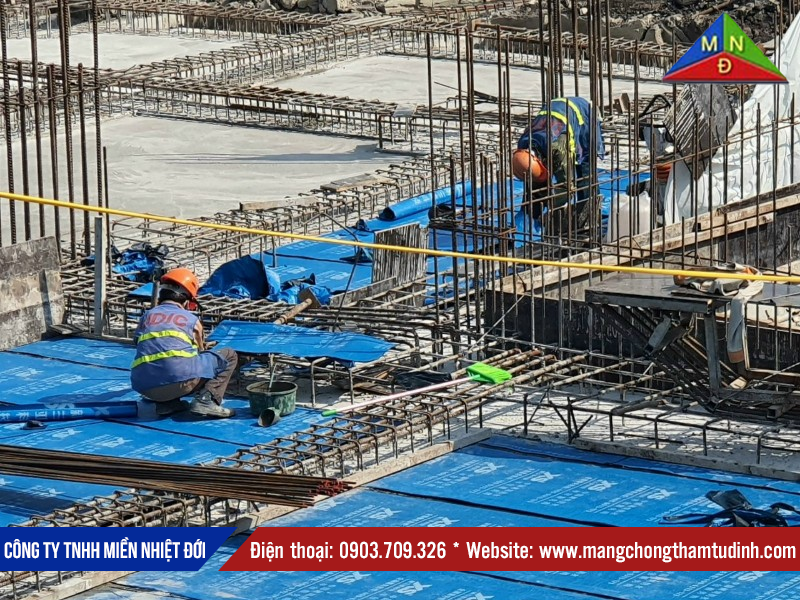 Thi công chống thấm bằng màng tự dính