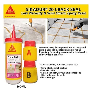 Keo Epoxy Sikadur 20 Crack Seal AB 160ml